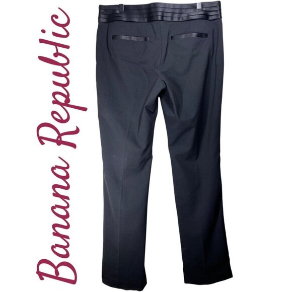 BANANA REPUBLIC LOGAN FIT BLACK TUXEXO PANTS SATIN CUMMERBUND, SIZE 6 - Picture 2 of 9
